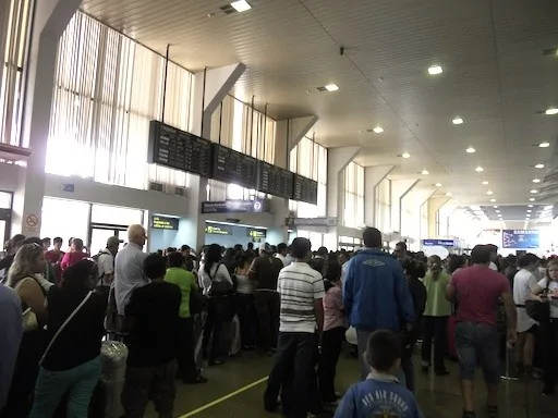 Airport lines in Bolivia